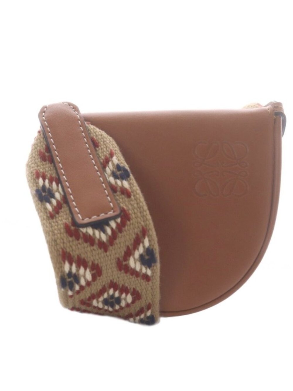 Loewe Paula's Ibiza Mini Heel Pouch Shoulder Bag Leather Tan
